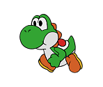 Yoshi (Green) (Paper Mario-Style, Modern)