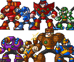 Mega Man 5 Robot Masters (Mega Man 7-Style)