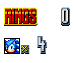 HUD (Sonic 3D Blast, Main HUD, Sonic Mania-Style)