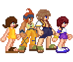 Destiny Island Characters (Mega Man Zero-Style)