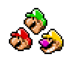 Mario, Luigi, and Wario Life Icons (Super Mario 64, Shoshinkai '95-Style)