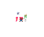 Mario, Luigi, Toad, Toadette and Items (SMB1. Pico-8)