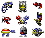 Badniks (Sonic 2 8-Bit, Genesis-Style)