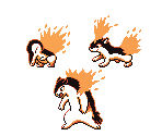Cyndaquil, Quilava, & Typhlosion (Pokémon Red, Green, & Blue Style)