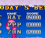 High Score & Blue's Items Screen