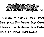 Game Boy Error Message