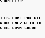 Game Boy Error Message