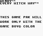 Game Boy Error Message