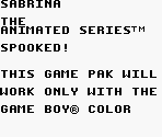 Game Boy Error Message