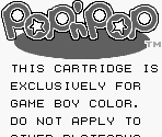 Game Boy Error Message