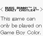 Game Boy Error Message