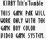 Game Boy Error Message