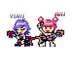Ami Onuki and Yumi Yoshimura (Mega Man 8-bit Deathmatch-Style)