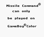 Game Boy Error Message