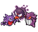 Gastly, Haunter & Gengar