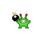 Green Bomb-Throwing Invader