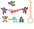 Mega Man & Bass Weapons (Mega Man, MM9-Style)