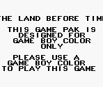 Game Boy Error Message