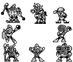 Mega Man 6 Robot Masters (Game Boy-Style)