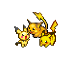 Pichu, Pikachu & Raichu