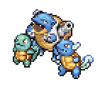 Squirtle, Wartortle & Blastoise