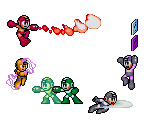 Mega Man & Bass Weapons (Wily Wars-Styled)