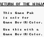 Game Boy Error Message