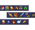 Menu and Area Icons