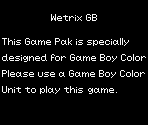 Game Boy Error Message