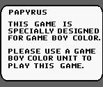 Game Boy Error Message