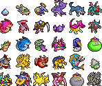 Monster Menu Sprites