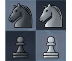 Board and Chess Pieces (Glass)