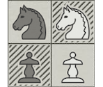 Board and Chess Pieces (Newspaper)