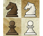 Board and Chess Pieces (Tigers)