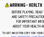 Language Select Screen, Health & Warning Screen + Opening Logos (EU)