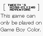 Game Boy Error Message