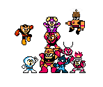 Mega Man Powered Up Robot Masters (NES-Style)