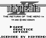 Konami Logo, Title Screen Elements & Weapon Select Screens