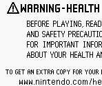 Health & Warning Screen