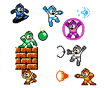 Mega Man Powered Up Weapons (GBC-Style)