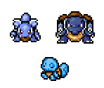 Squirtle, Wartortle & Blastoise