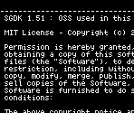License Screen