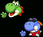 Yoshi and Boshi Bonus Room Sprites (All-Stars SMB1-Style)