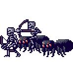 Skeletons and Spider Jockey (Infernax-Style)