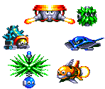 Enemies & Sub-Bosses (Knuckles' Chaotix, Sonic 3-Style)