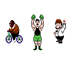 Little Mac, Doc Louis, and Referee Mario