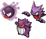 Gastly, Haunter & Gengar