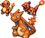 Charmander, Charmeleon & Charizard