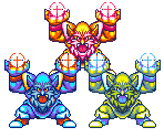 Fire Gigas, Frost Gigas, and Thunder Gigas