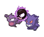 Gastly, Haunter & Gengar